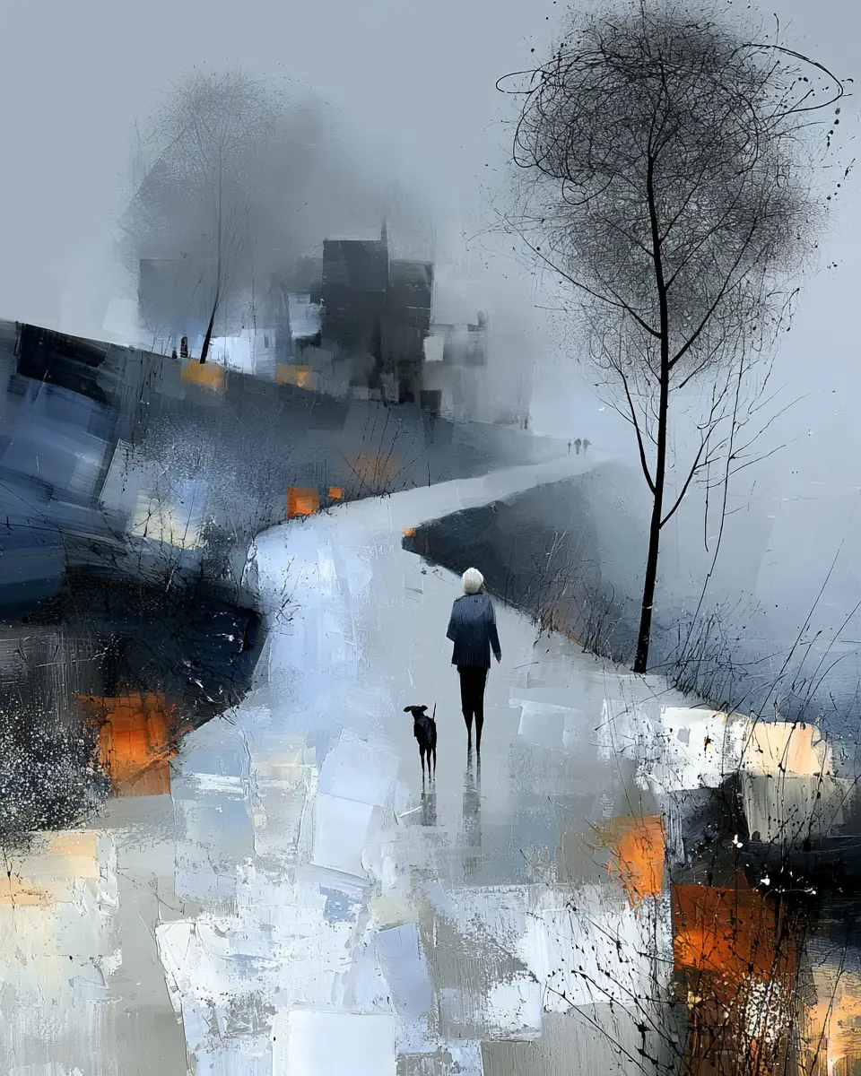 A Morning Route — digital artwork by Janet Soon Art Studio