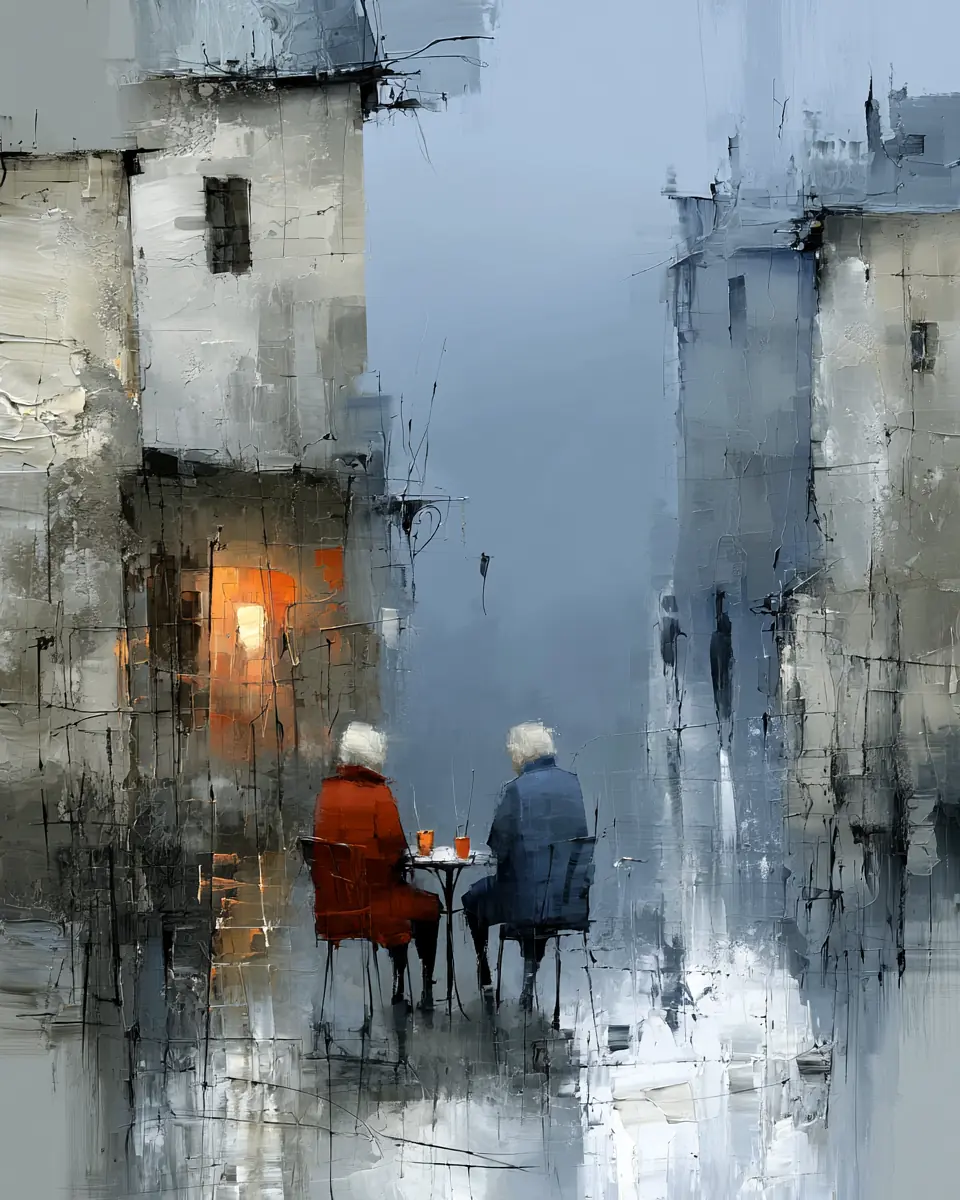A Table For Two — digital artwork by Janet Soon Art Studio