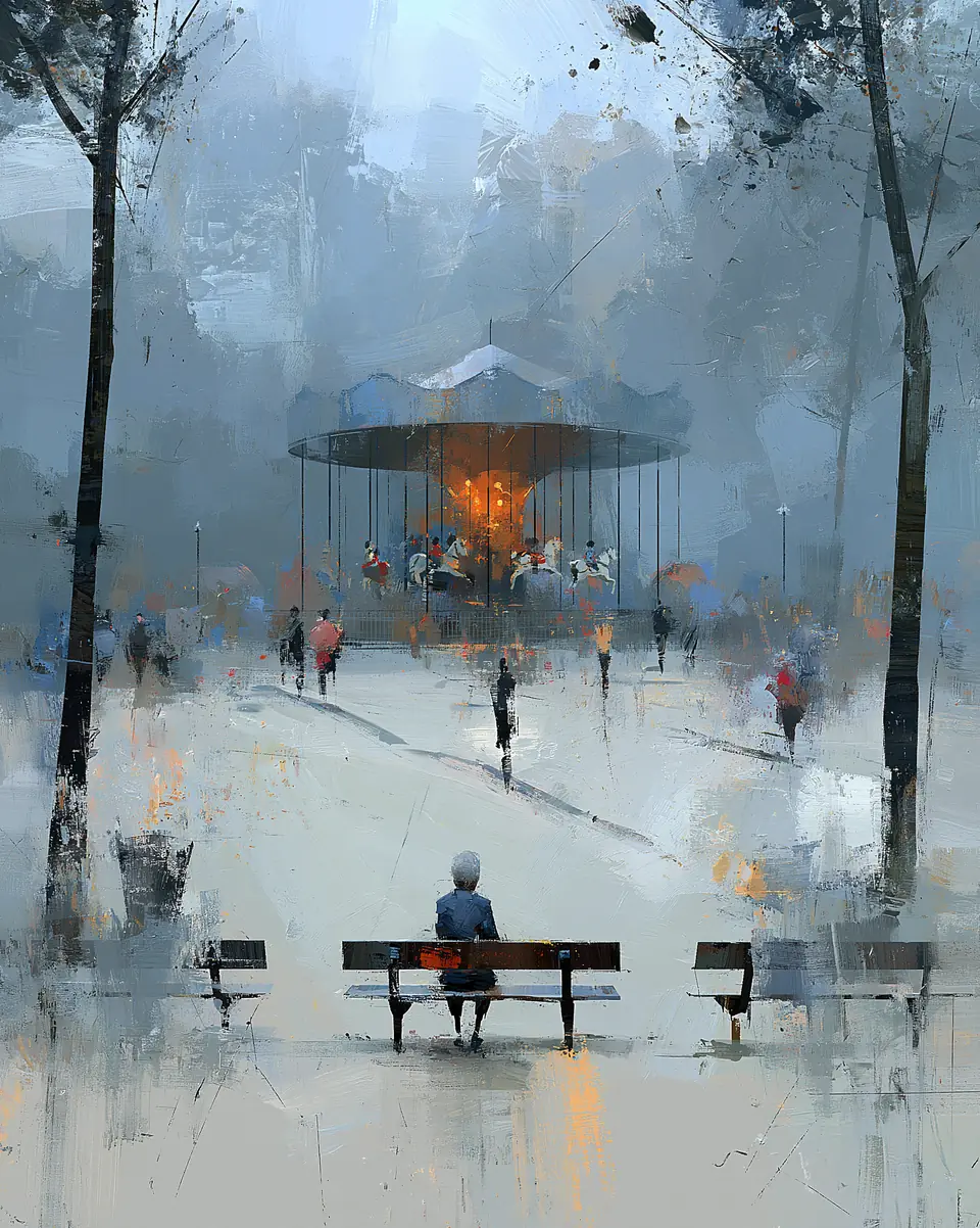 Around Again — digital artwork by Janet Soon Art Studio