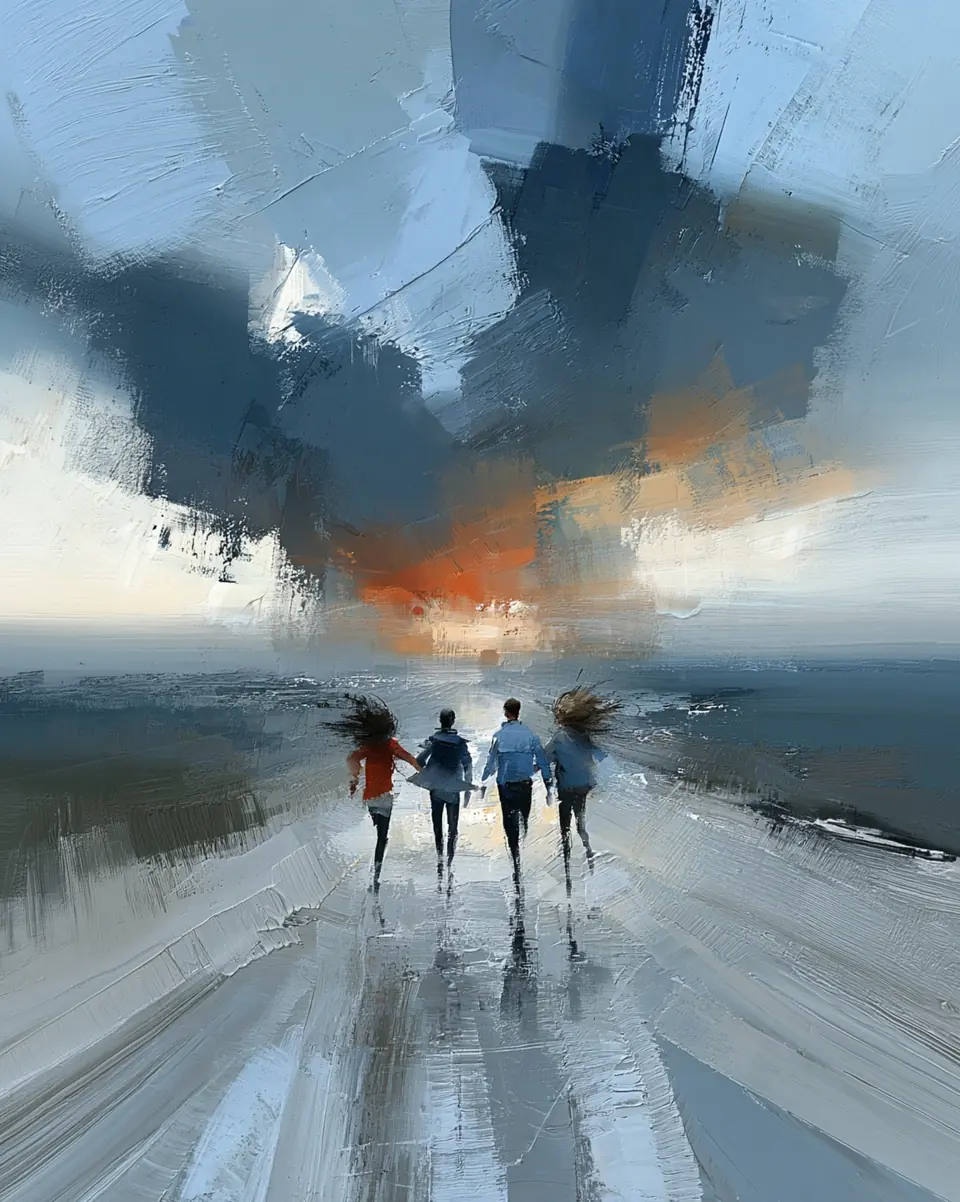 Chasing the Sunrise — digital artwork by Janet Soon Art Studio