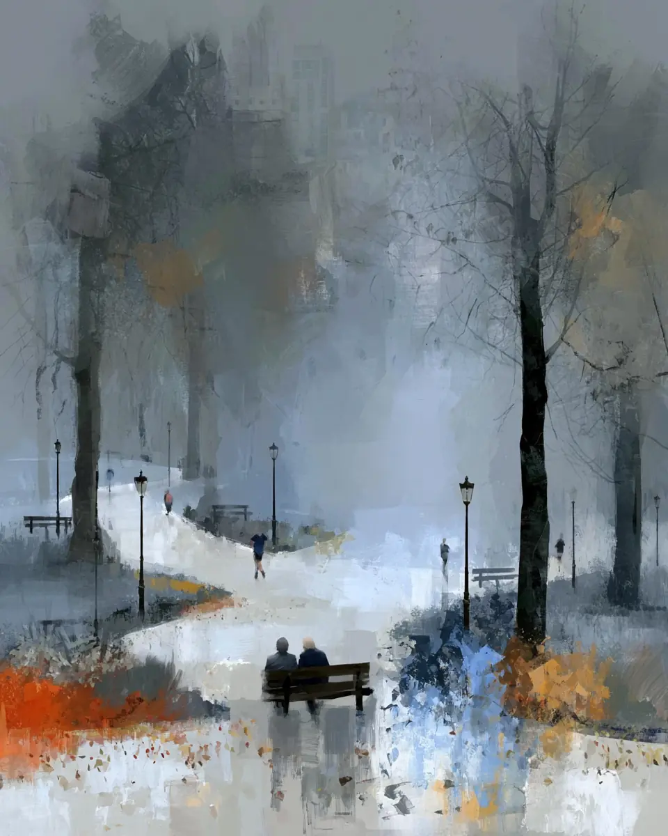 City Park — digital artwork by Janet Soon Art Studio