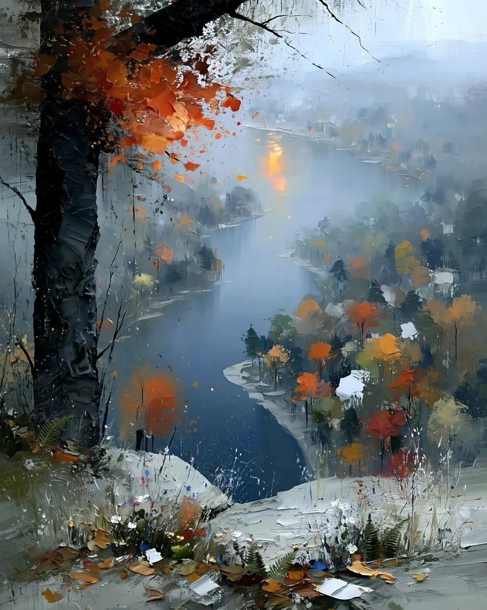 Golden Silence — digital artwork by Janet Soon Art Studio