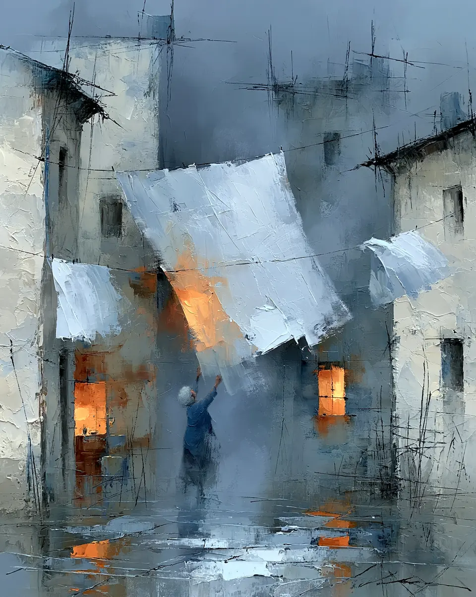 Laundry Day — digital artwork by Janet Soon Art Studio
