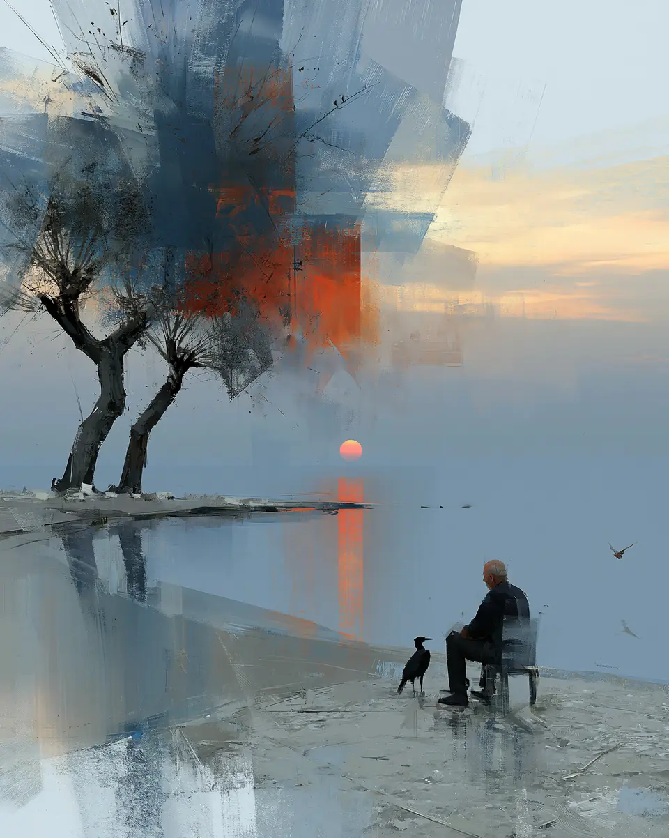 Quiet Evening — digital artwork by Janet Soon Art Studio