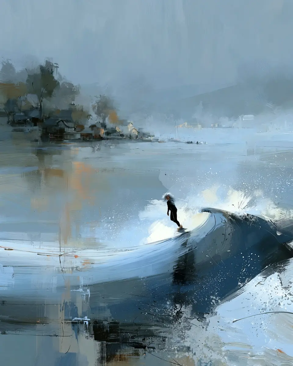 Still Riding — digital artwork by Janet Soon Art Studio