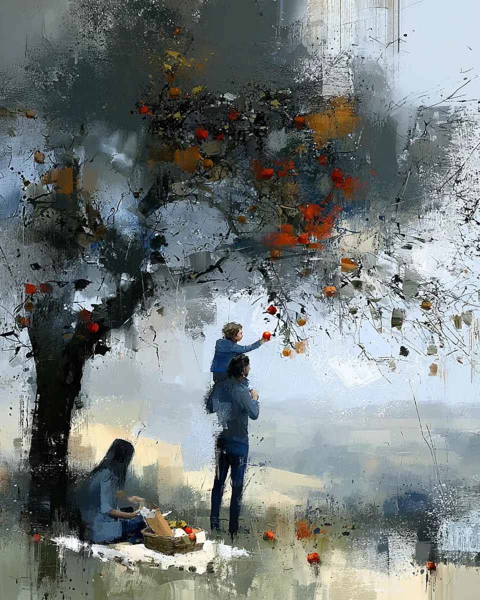 The Apple Orchard — digital artwork by Janet Soon Art Studio