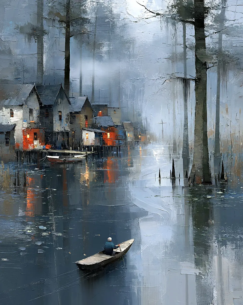 The Bayou — digital artwork by Janet Soon Art Studio