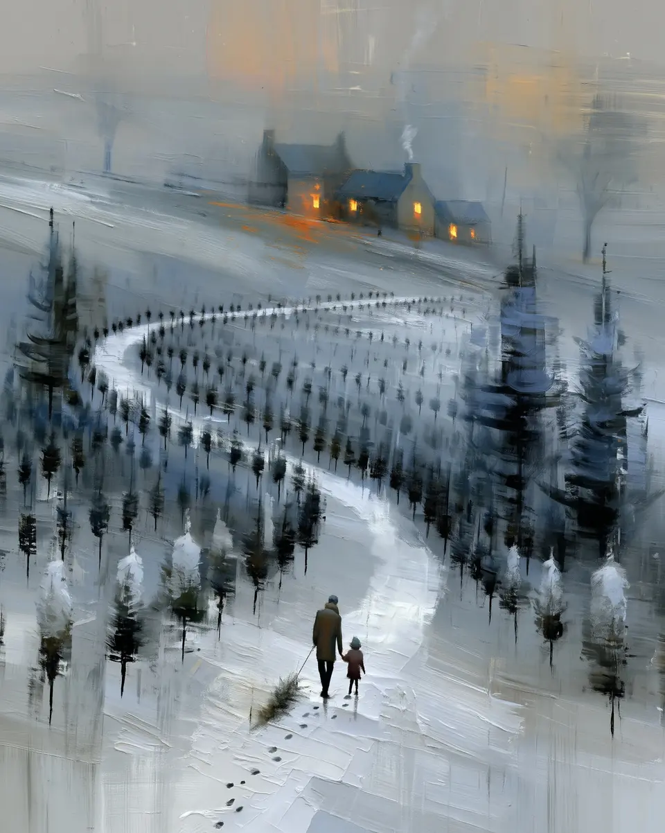 The Christmas Tree — digital artwork by Janet Soon Art Studio