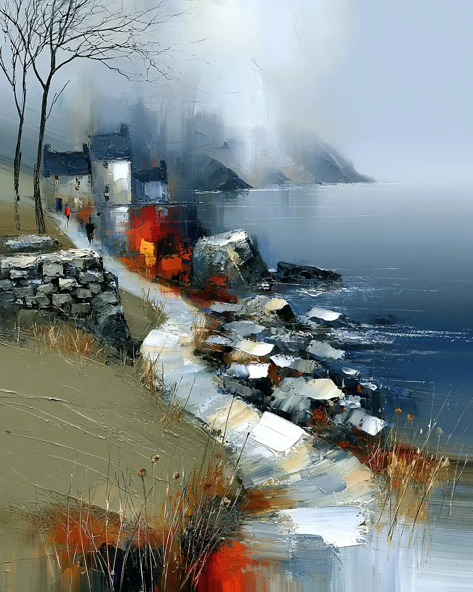 The Coastal Path — digital artwork by Janet Soon Art Studio