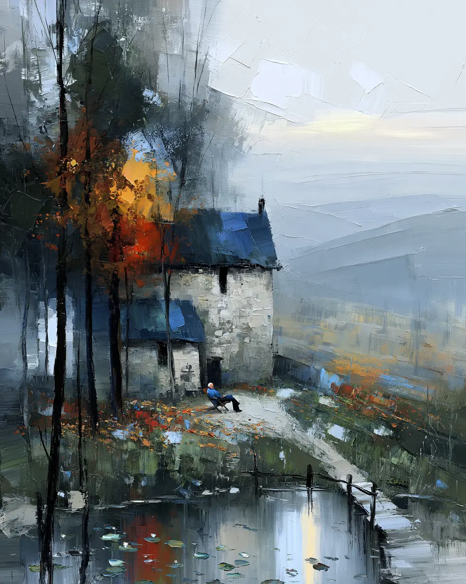 The Little House — digital artwork by Janet Soon Art Studio