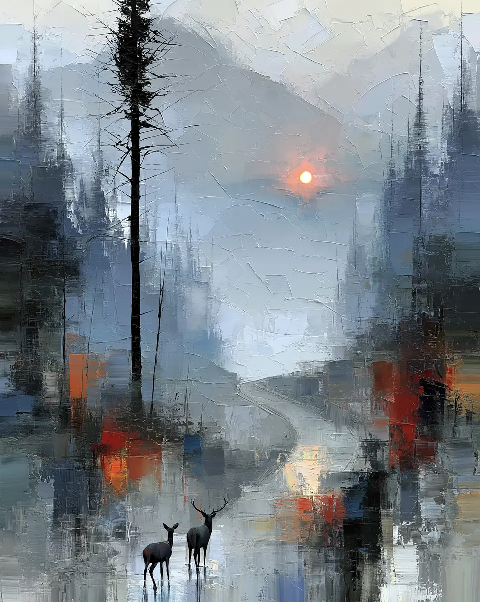 The Quiet Crossing — digital artwork by Janet Soon Art Studio