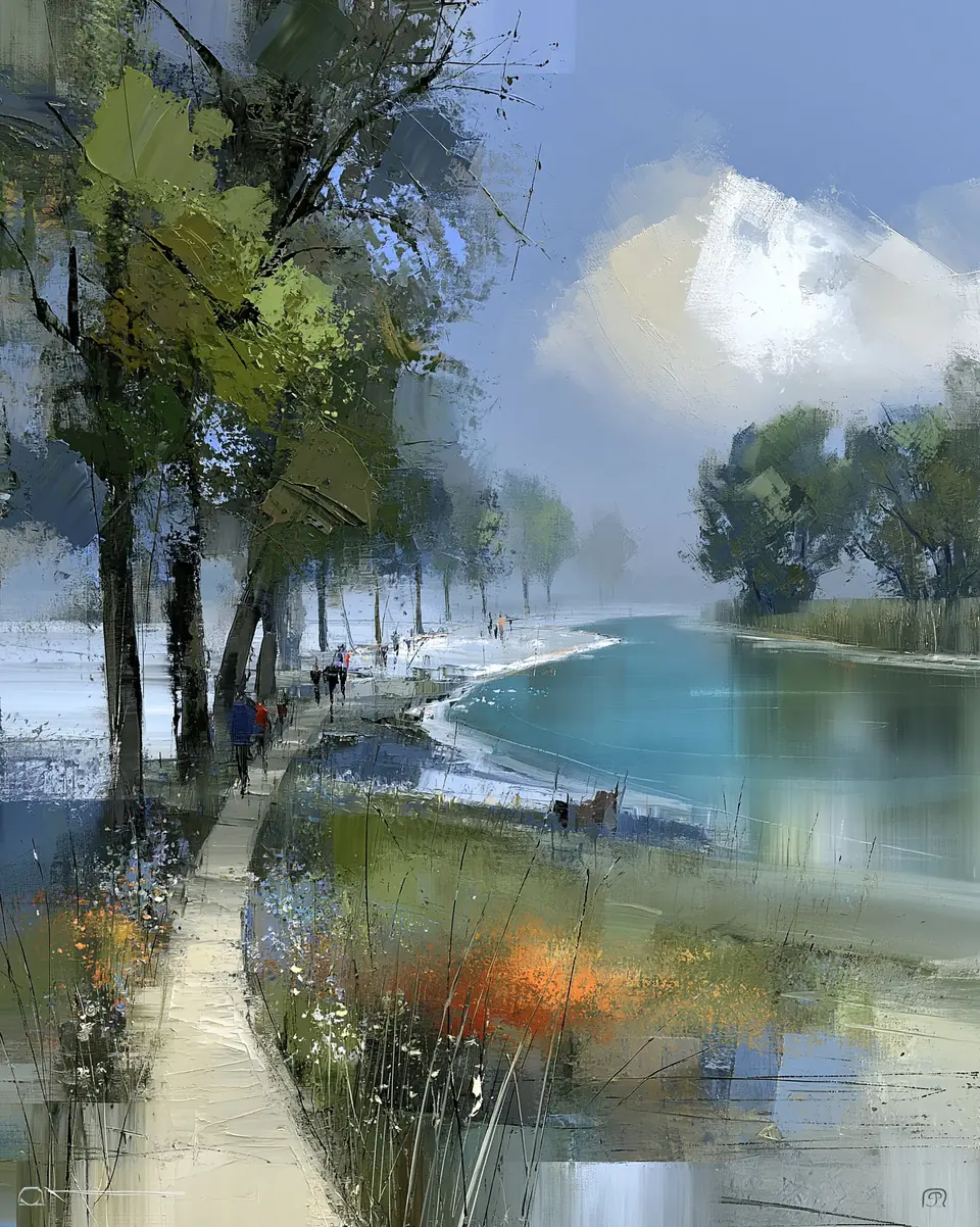 The Quiet Path — digital artwork by Janet Soon Art Studio