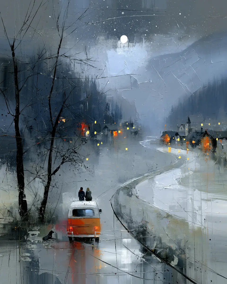 The Road Ahead — digital artwork by Janet Soon Art Studio