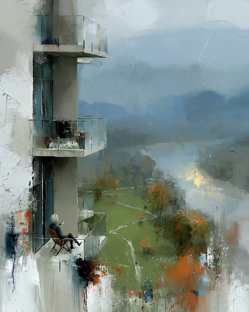 Up Above — digital artwork by Janet Soon Art Studio