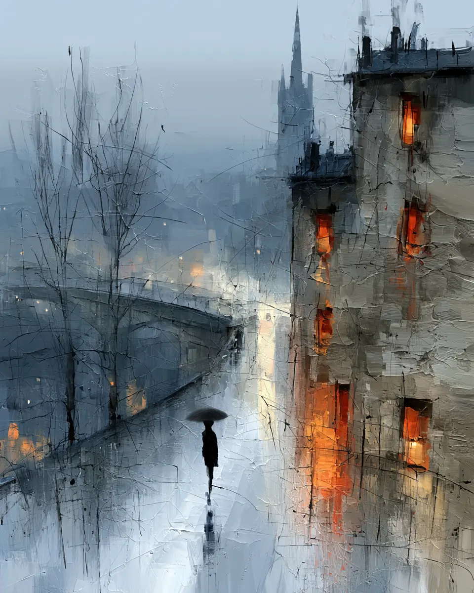 When The Lights Came On — digital artwork by Janet Soon Art Studio